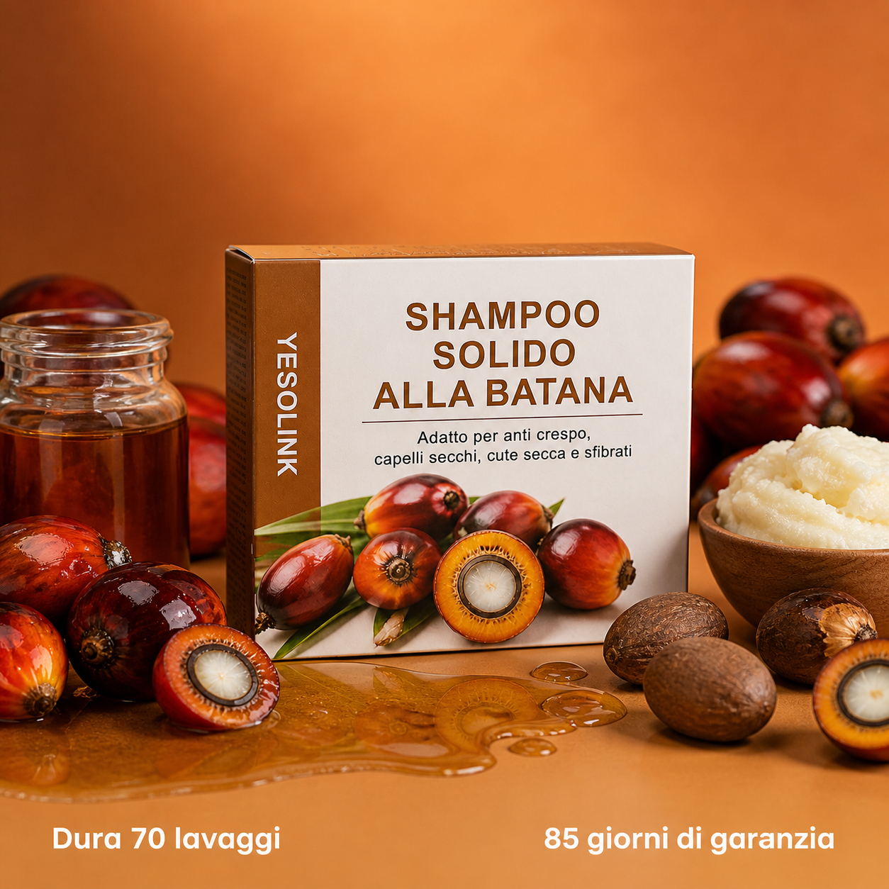Shampoo Solido Anti Crespo e Ristrutturante