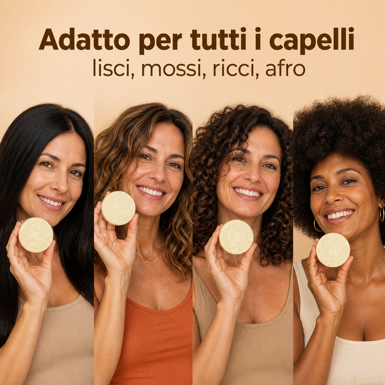 Shampoo Solido Anti Crespo e Ristrutturante