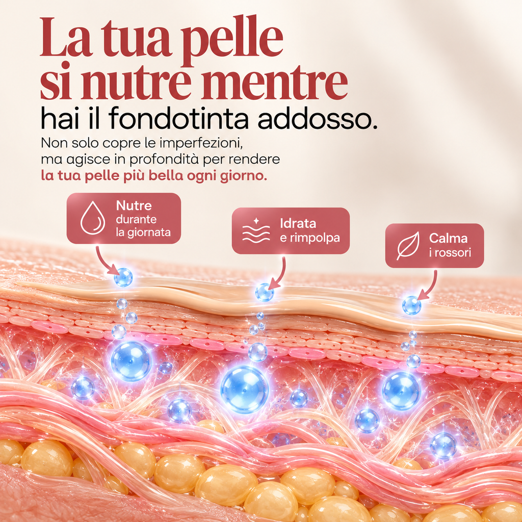 Omelia CC Siero | Fondotinta Coreano Idratante | Tonalità Adattiva ed Effetto Naturale Senza Maschera