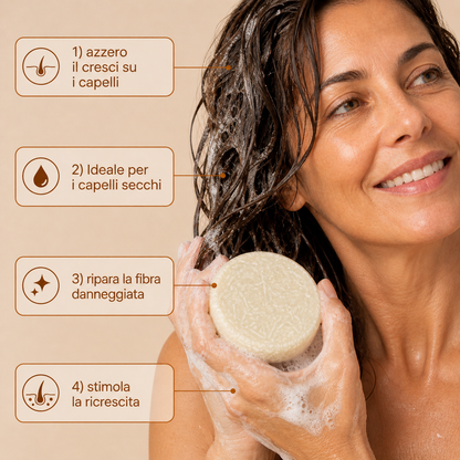 Shampoo Solido Anti Crespo e Ristrutturante