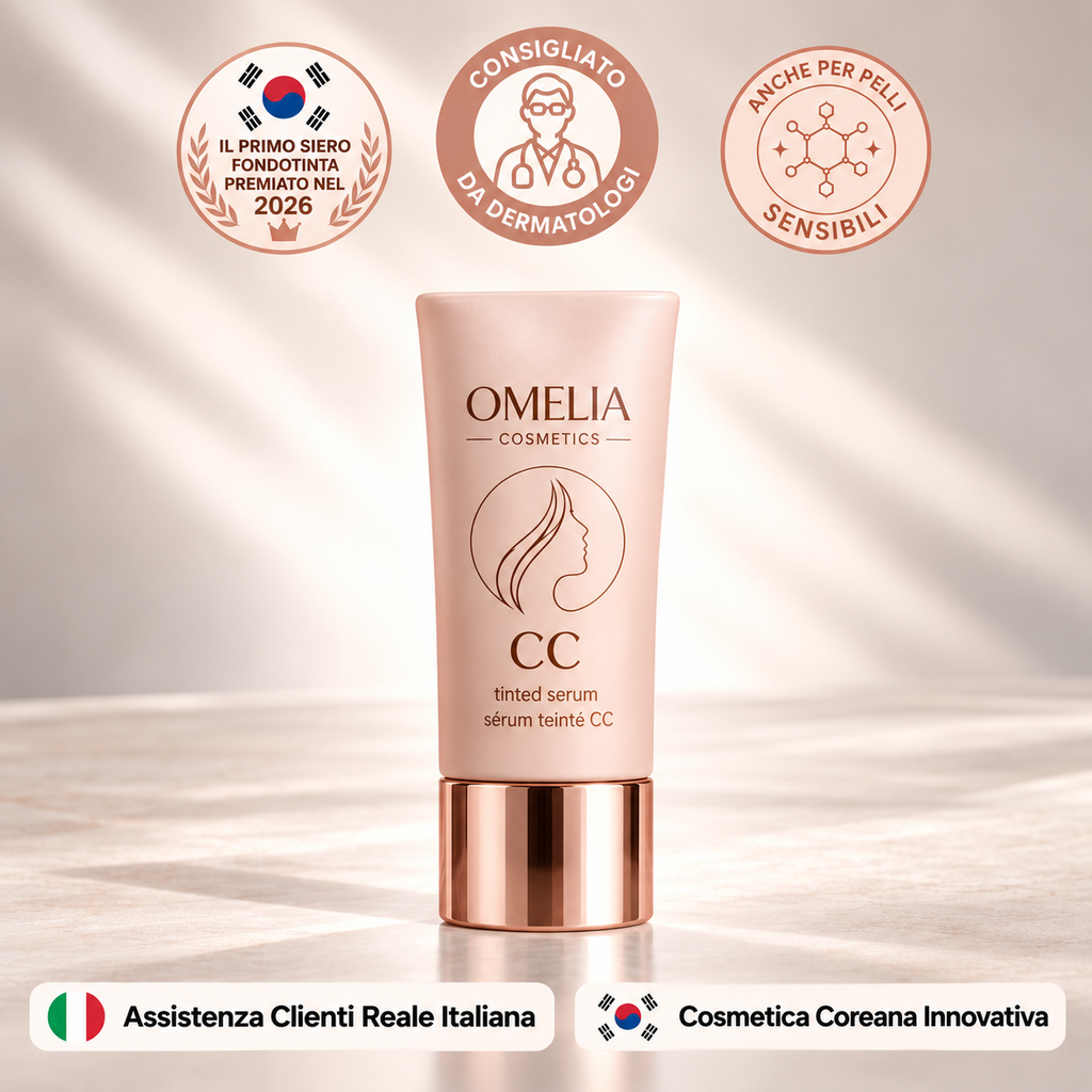 Omelia CC Siero | Fondotinta Coreano Idratante | Tonalità Adattiva ed Effetto Naturale Senza Maschera