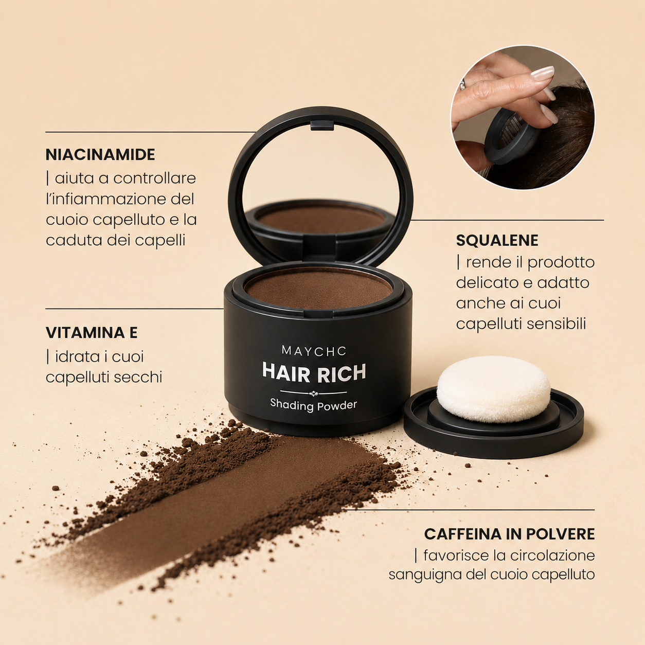 Omelia™ — Kit Copri-Radici e Ricrescita