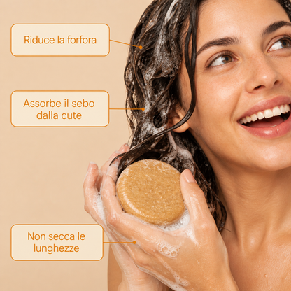 Shampoo solido per capelli Grassi