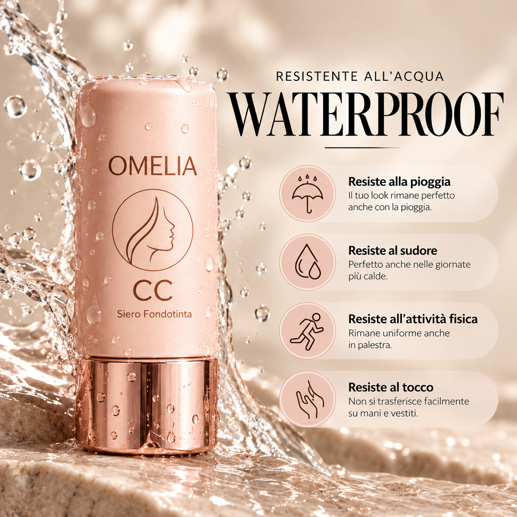 Omelia CC Siero | Fondotinta Coreano Idratante | Tonalità Adattiva ed Effetto Naturale Senza Maschera